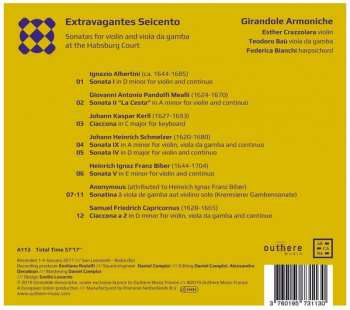 CD Girandole Armoniche: Extravagantes Seicento - Sonatas For Violin And Viola da Gamba At The Habsburg Court 400105
