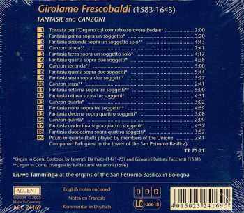 CD Girolamo Frescobaldi: Fantasie / Canzoni 337339