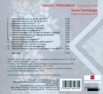 CD Girolamo Frescobaldi: Capricci (1624) 456026