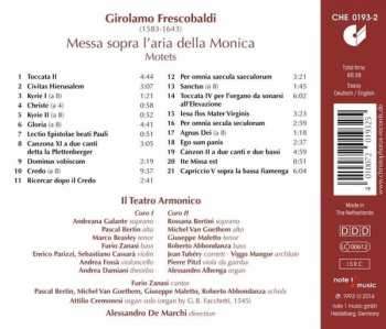 CD Girolamo Frescobaldi: Messa Sopra l'Aria della Monica; Motets 343458