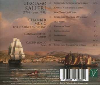 CD Girolamo Salieri: Chamber Music For Clarinet And Piano 415039