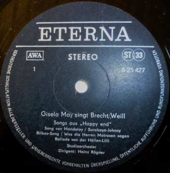 LP Gisela May: Gisela May - Brecht Weill 414666