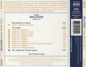 CD Giulio Regondi: Guitar Works Vol. 1: Ten Etudes • Introduction And Caprice 117900