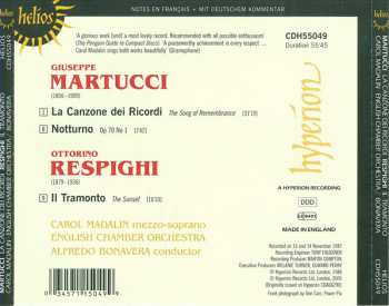 CD Giuseppe Martucci: La Canzone Dei Ricordi; Notturno; Il Tramonto 314654