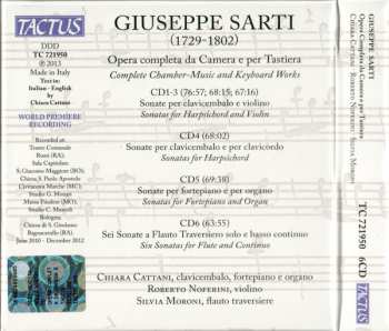 6CD Giuseppe Sarti: Opera Completa Da Camera E Per Tastiera 332494