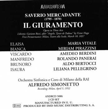 2CD Giuseppe Saverio Mercadante: Il Giuramento 111147