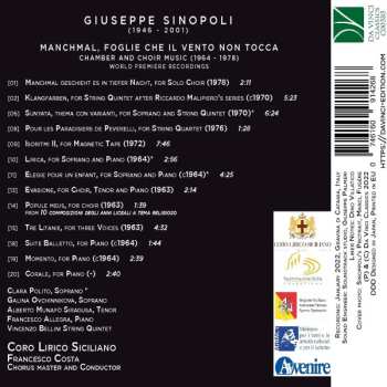 CD Giuseppe Sinopoli: Manchmal, Foglie Che Il Vento Non Tocca, Chamber And Choir Music (1964 - 1978) 499858