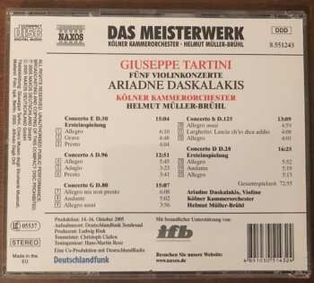 CD Giuseppe Tartini: Fünf Violinkonzerte 334053