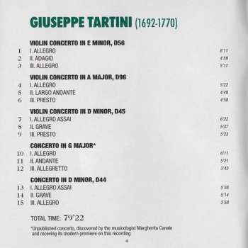 CD Giuseppe Tartini: Violin Concertos 291255