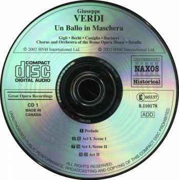 2CD Giuseppe Verdi: Un Ballo In Maschera 252960