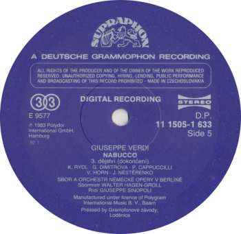 3LP/Box Set Giuseppe Verdi: Nabucco