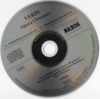 CD Giuseppe Verdi: Opera Choruses = Opernchöre = Chœrs D'Opéras