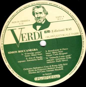 LP Giuseppe Verdi: Verdi: Edizioni Rai 16 - Brani Da Simon Boccanegra 366365