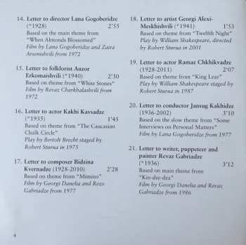 CD Giya Kancheli: Letters To Friends