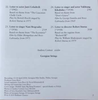 CD Giya Kancheli: Letters To Friends