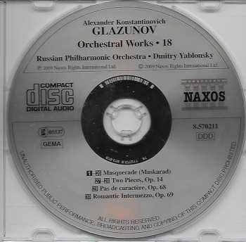 CD Alexander Glazunov: Masquerade (Incidental Music) 379961