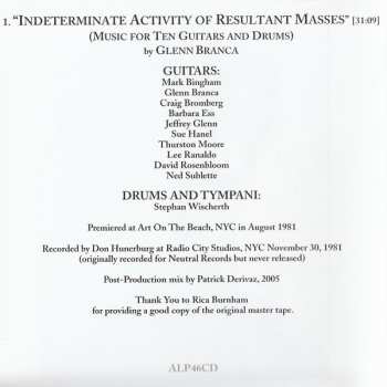 CD Glenn Branca: Indeterminate Activity Of Resultant Masses 241856