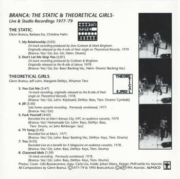 CD Glenn Branca: Songs '77-'79 492156