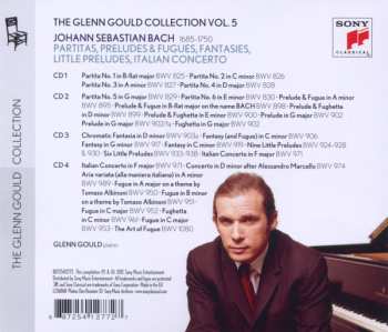 4CD Glenn Gould: Glenn Gould Plays Bach: 6 Partitas ・Chromatic Fantasy ・Italian Concerto ・The Art of the Fugue (excerpts) ・Preludes, Fugues & Fantasies 183919