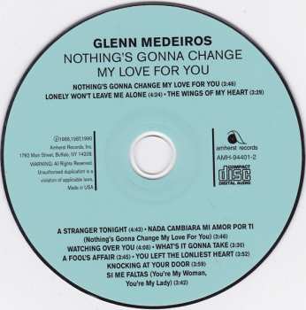 CD Glenn Medeiros: Nothing's Gonna Change My Love For You 243815