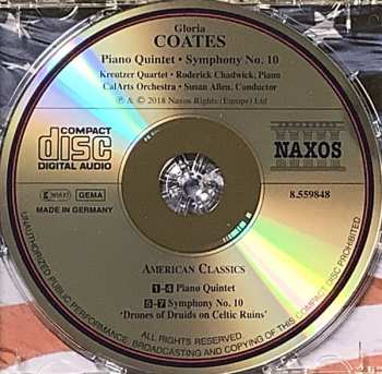 CD Gloria Coates:  Piano Quintet • Symphony No. 10 122335