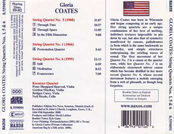 CD Gloria Coates: String Quartets Nos. 1, 5 And 6 323674