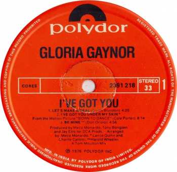 LP Gloria Gaynor: I've Got You 412256