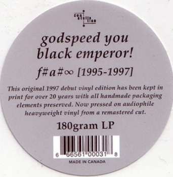 LP Godspeed You Black Emperor!: F♯ A♯ ∞ 370941