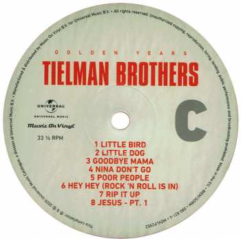 2LP Tielman Brothers: Golden Years LTD | NUM | CLR 14409