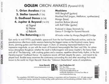 CD Golem: Orion Awakes