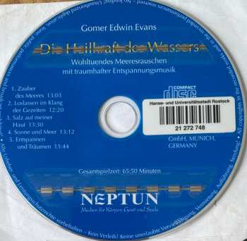 CD Gomer Edwin Evans: Die Heilkraft Des Wassers 279890