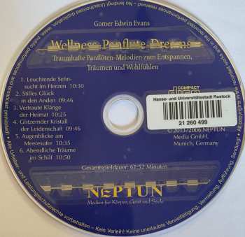 CD Gomer Edwin Evans: Wellness-Panflute-Dreams 423412