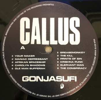 2LP Gonjasufi: Callus