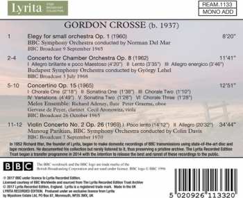 CD Gordon Crosse: Elegy For Small Orchestra, Op. 1 : Concerto For Chamber Orchestra Op. 8 :  Concertino Op. 15 : Violin Concerto No.2 Op. 26 507251