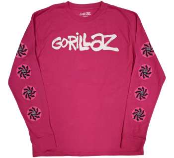 Merch Gorillaz: Gorillaz Unisex Long Sleeve T-shirt: Repeat Pazuzu (sleeve Print) (small) S