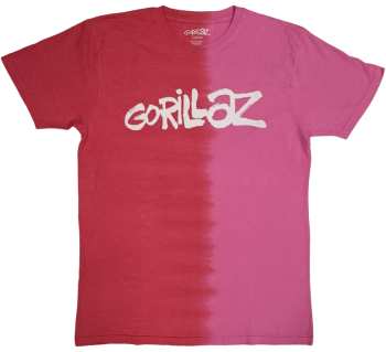 Merch Gorillaz: Gorillaz Unisex T-shirt: Two-tone Brush Logo (wash Collection) (x-large) XL
