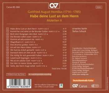 CD Gottfried August Homilius: Habe Deine Lust An Dem Herrn (Motetten II) 187503