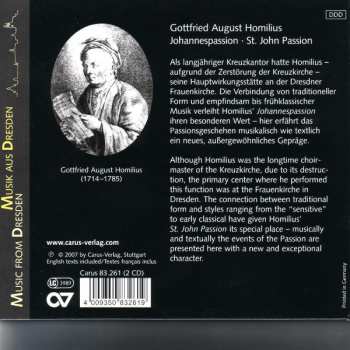 2CD Gottfried August Homilius: Johannespassion = St. John Passion 175642