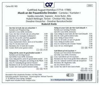 CD Gottfried August Homilius: Musik An Der Frauenkirche Dresden (Cantatas I) 329444