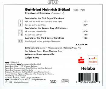 CD Gottfried Heinrich Stölzel: Christmas Oratorio, Cantatas 1-5 181536