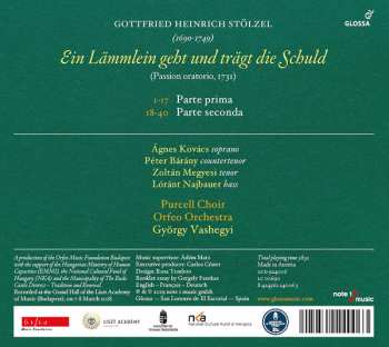 CD Gottfried Heinrich Stölzel: Ein Lämmlein Geht Und Trägt Die Schuld (Passion Oratorio, 1731) 319496