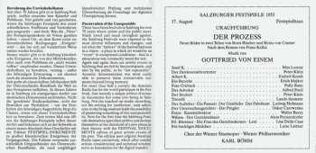 2CD Gottfried von Einem: Der Prozess 474530