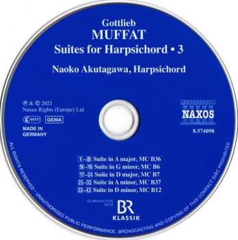 CD Gottlieb Muffat: Suites for Harpsichord • 3 487923