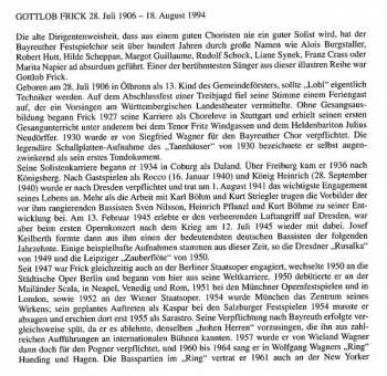 CD Gottlob Frick: Dokumente Einer Sängerkarriere - Gottlob Frick II 319685