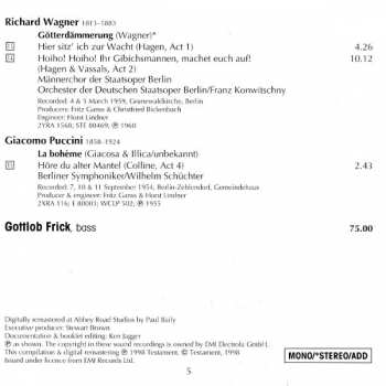 CD Gottlob Frick: Opera Arias 246211