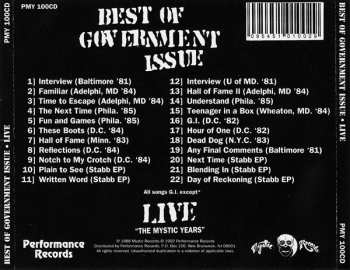 CD Government Issue: Best Of Government Issue • Live - The Mystic Years 474552