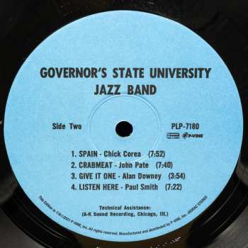 LP Governor's State University Jazz Band: GSU Jazz Live! LTD 419899