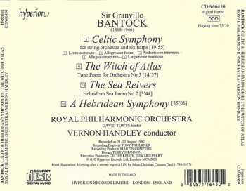 CD Granville Bantock: Hebridean Symphony / Celtic Symphony / The Witch Of Atlas / The Sea Reivers 434292