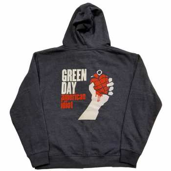 Merch Green Day: Green Day Unisex Zipped Hoodie: American Idiot (back Print) (small) S