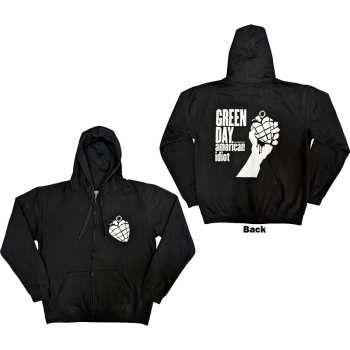 Merch Green Day: Green Day Unisex Zipped Hoodie: American Idiot The Musical (back Print) (large) L